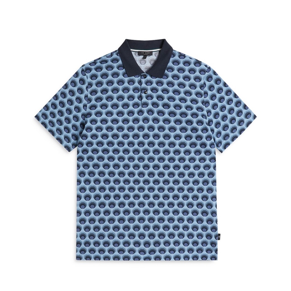 TED BAKER
Berner Ombré Spot Polo XXL Light Blue